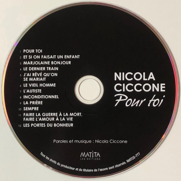 Nicola Ciccone - Pour Toi | Les Éditions Matita (MATCD-777) - 3 Nicola Ciccone - Pour Toi | Les Éditions Matita (MATCD-777) - 3