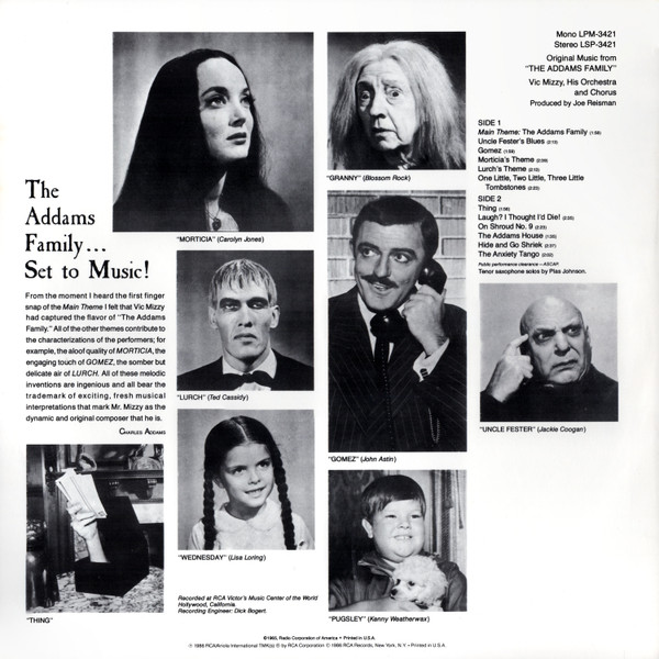 Vic Mizzy - Original Music From The Addams Family | RCA Special Products (LSP-3421) - 2 Vic Mizzy - Original Music From The Addams Family | RCA Special Products (LSP-3421) - 2