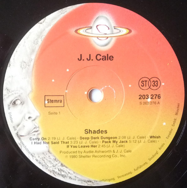 J.J. Cale - Shades | Shelter Records (203 276) - 3