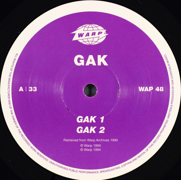 GAK - GAK | Warp Records (WAP 48) - 2 GAK - GAK | Warp Records (WAP 48) - 2