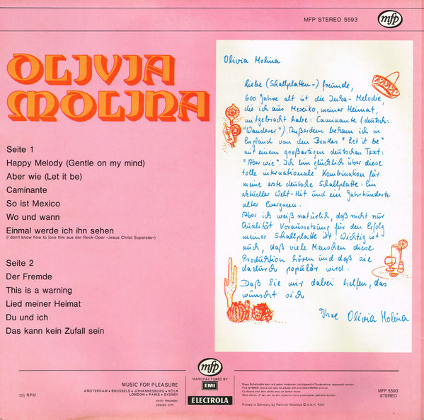 Olivia Molina - Olivia Molina | Music For Pleasure (MFP 5593) - 2 Olivia Molina - Olivia Molina | Music For Pleasure (MFP 5593) - 2