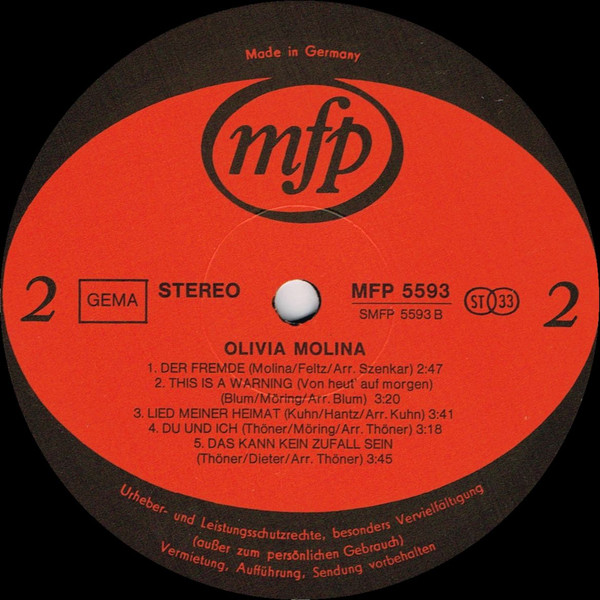 Olivia Molina - Olivia Molina | Music For Pleasure (MFP 5593) - 4 Olivia Molina - Olivia Molina | Music For Pleasure (MFP 5593) - 4