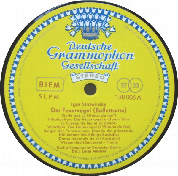 Igor Stravinsky - Radio-Symphonie-Orchester Berlin - Lorin Maazel - Der Feuervogel, Ballettsuite / Gesang Der Nachtigall, Sinfonische Dichtung | Deutsche Grammophon (138 006) - 2 Igor Stravinsky - Radio-Symphonie-Orchester Berlin - Lorin Maazel - Der Feuervogel, Ballettsuite / Gesang Der Nachtigall, Sinfonische Dichtung | Deutsche Grammophon (138 006) - 2