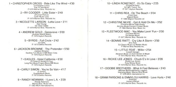 Various - California Avenue | WEA Music (2292 41918-2) - 4