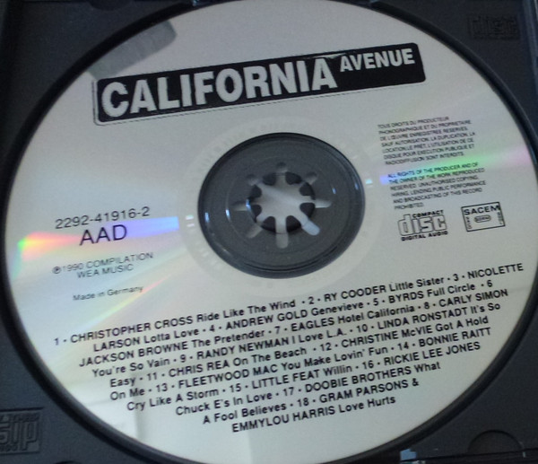 Various - California Avenue | WEA Music (2292 41918-2) - 3