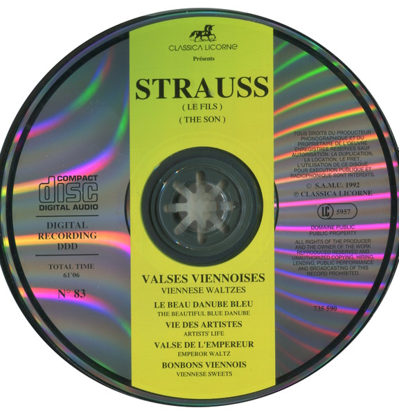 Johann Strauss Jr. - Valses Viennoises | Classica Licorne (735 590) - 3