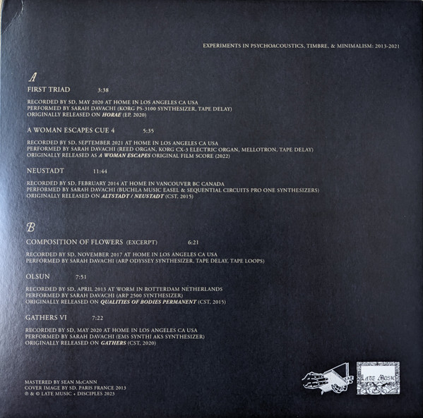 Sarah Davachi - Selected Works II | Late Music (LP-DISC-25)