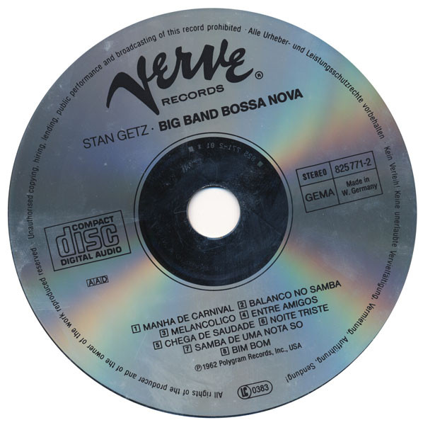 Stan Getz - Big Band Bossa Nova | Verve Records (825 771-2) - 3