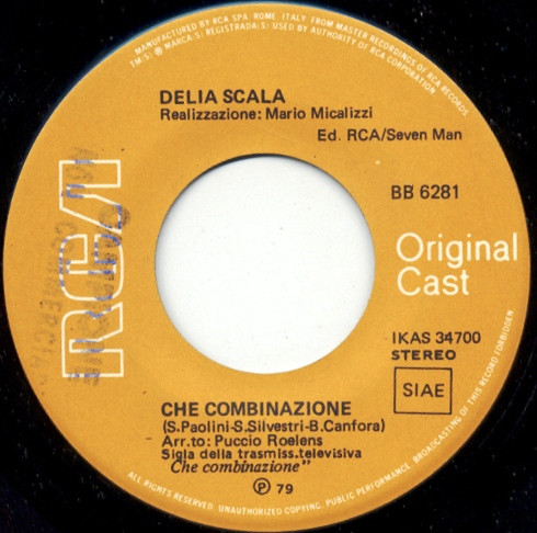 Delia Scala - Che Combinazione / Invisibile | RCA (BB 6281) - 3 Delia Scala - Che Combinazione / Invisibile | RCA (BB 6281) - 3