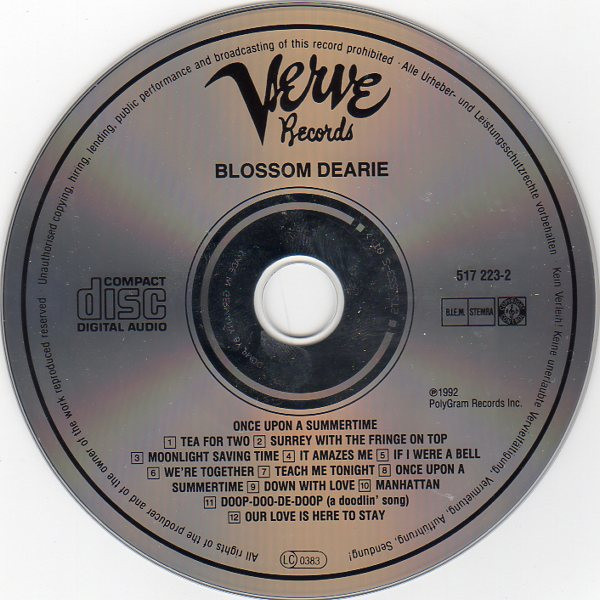 Blossom Dearie - Once Upon A Summertime | Verve Records (517 223-2) - 3