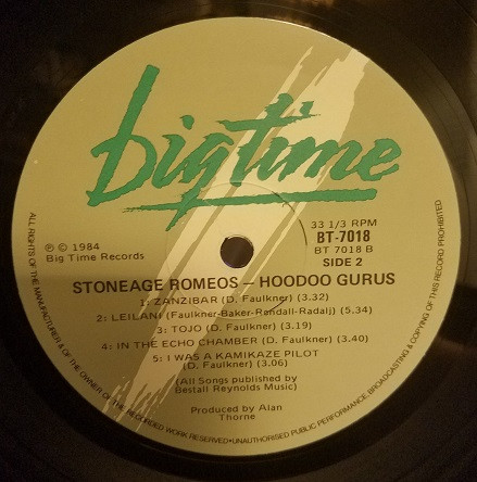Hoodoo Gurus - (Stoneage Romeos) | Big Time (BT 7018) - 4 Hoodoo Gurus - (Stoneage Romeos) | Big Time (BT 7018) - 4