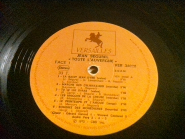Jean Ségurel - Toute L'Auvergne | Versailles (VER 34022) - 3 Jean Ségurel - Toute L'Auvergne | Versailles (VER 34022) - 3
