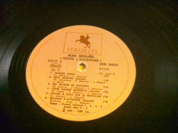 Jean Ségurel - Toute L'Auvergne | Versailles (VER 34022) - 4 Jean Ségurel - Toute L'Auvergne | Versailles (VER 34022) - 4