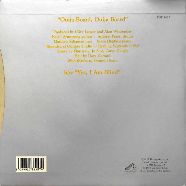 Morrissey - Ouija Board, Ouija Board | His Master's Voice (POP 1622) - 2