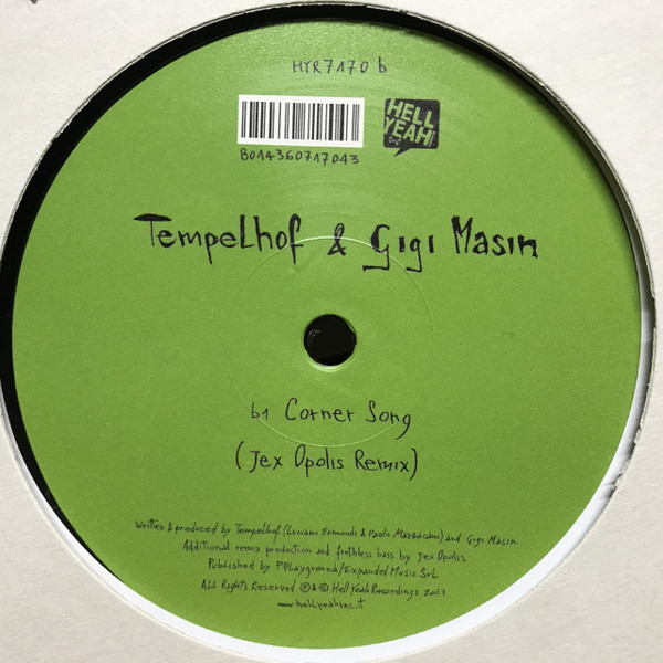 Tempelhof & Gigi Masin - Corner Song | Hell Yeah Recordings (HYR7170) - 3 Tempelhof & Gigi Masin - Corner Song | Hell Yeah Recordings (HYR7170) - 3