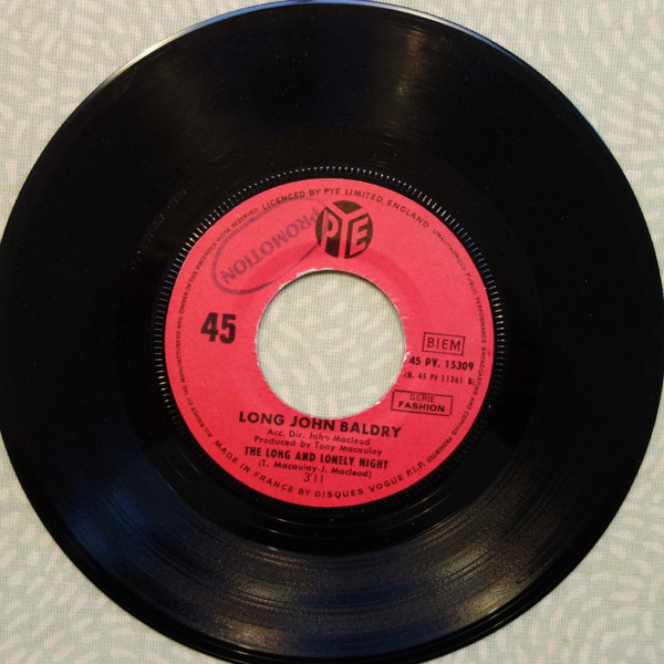 Long John Baldry - It's Too Late Now | Pye Records (45 PV. 15309) - 4