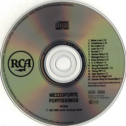 Mezzoforte - Fortissimos | RCA (PD 75092) - 3 Mezzoforte - Fortissimos | RCA (PD 75092) - 3