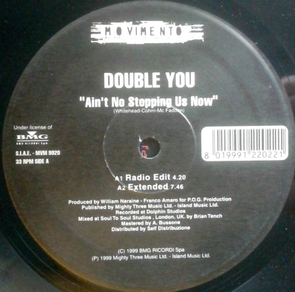 Double You - Ain't No Stopping Us Now | Movimento (MVM 9920) - 2
