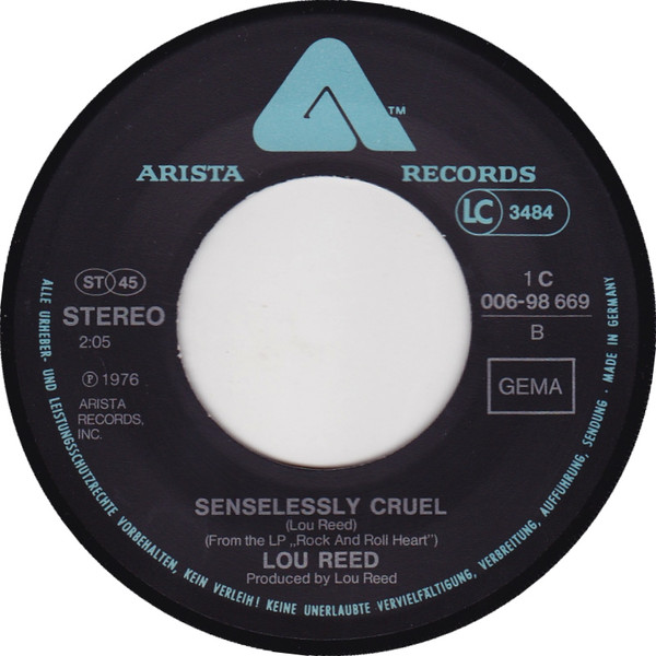 Lou Reed - I Believe In Love | Arista (1 C 006-98 669) - 4