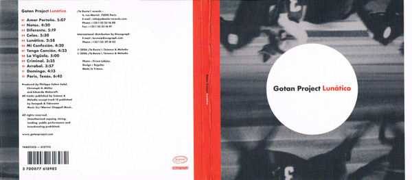 Gotan Project - Lunático | ¡Ya Basta! (YAB023CD) - 2 Gotan Project - Lunático | ¡Ya Basta! (YAB023CD) - 2