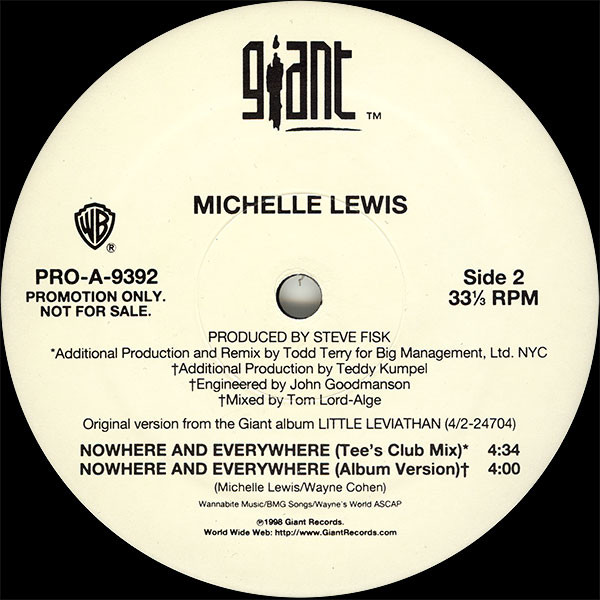 Michelle Lewis - Nowhere And Everywhere | Giant Records (PRO A 9392) - 3 Michelle Lewis - Nowhere And Everywhere | Giant Records (PRO A 9392) - 3