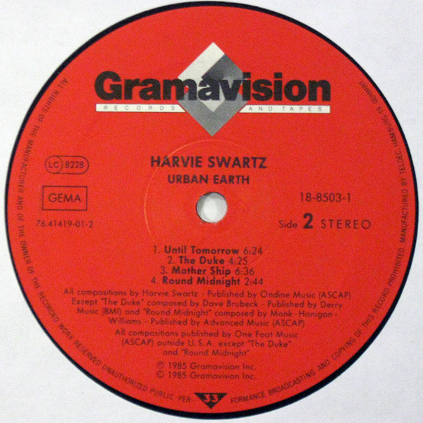 Harvie Swartz - Urban Earth | Gramavision (18-8503-1) - 4