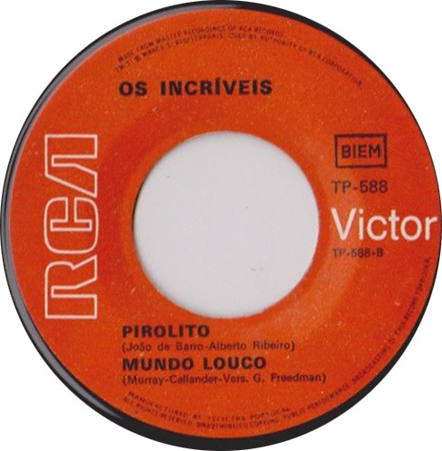 Os Incríveis - Eu Te Amo Meu Brasil | RCA Victor (TP-588) - 3