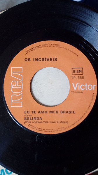 Os Incríveis - Eu Te Amo Meu Brasil | RCA Victor (TP-588) - 4