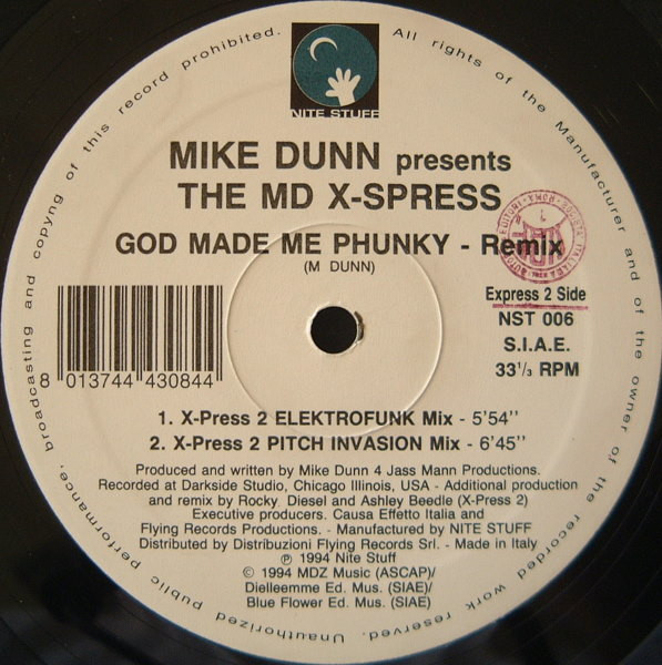 Mike Dunn Presents The MD X-Spress - God Made Me Phunky (Remix) | Nite Stuff (NST 006) - 3 Mike Dunn Presents The MD X-Spress - God Made Me Phunky (Remix) | Nite Stuff (NST 006) - 3