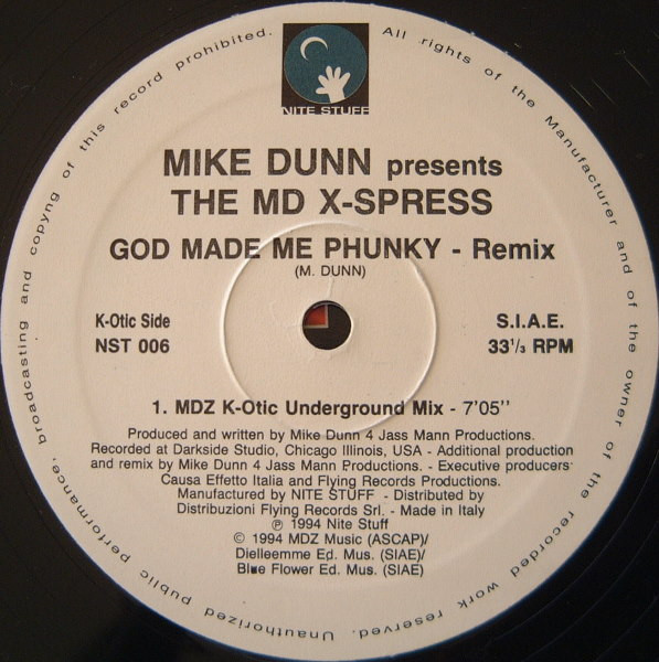 Mike Dunn Presents The MD X-Spress - God Made Me Phunky (Remix) | Nite Stuff (NST 006) - 4 Mike Dunn Presents The MD X-Spress - God Made Me Phunky (Remix) | Nite Stuff (NST 006) - 4