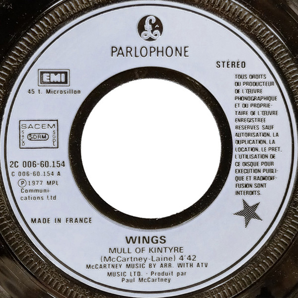 Wings - Mull Of Kintyre | Parlophone (2C 006-60154) - 3