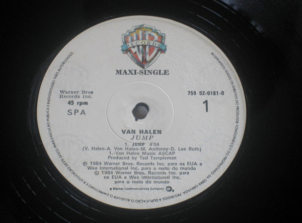 Van Halen - Jump! | Warner Bros. Records (759 92-0181-0) - 2