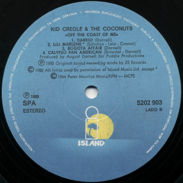 Kid Creole And The Coconuts - Off The Coast Of Me | Island Records (5202 903) - 4 Kid Creole And The Coconuts - Off The Coast Of Me | Island Records (5202 903) - 4