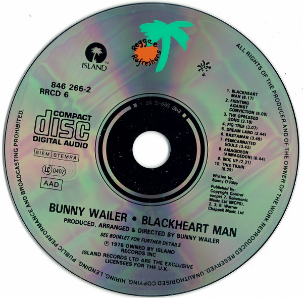 Bunny Wailer - Blackheart Man | Island Records (846 266-2) - 3 Bunny Wailer - Blackheart Man | Island Records (846 266-2) - 3
