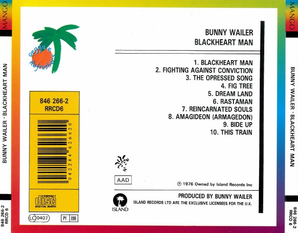 Bunny Wailer - Blackheart Man | Island Records (846 266-2) - 2 Bunny Wailer - Blackheart Man | Island Records (846 266-2) - 2