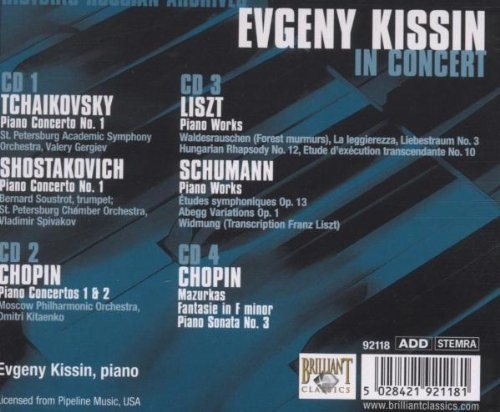 Yevgeny Kissin - Historic Russian Archives • Evgeny Kissin In Concert | Brilliant Classics (92118) - 2 Yevgeny Kissin - Historic Russian Archives • Evgeny Kissin In Concert | Brilliant Classics (92118) - 2