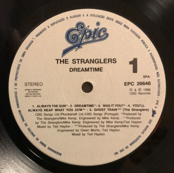 The Stranglers - Dreamtime | Epic (EPC 26648) - 3