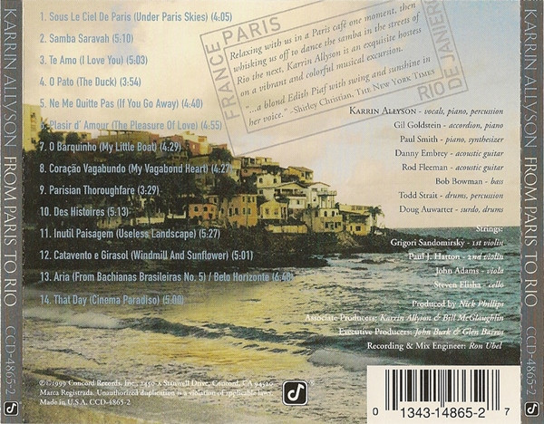 Karrin Allyson - From Paris To Rio | Concord Records (CCD-4865-2) - 2