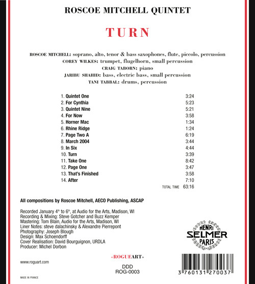 Roscoe Mitchell Quintet - Turn | Rogueart (ROG-0003) - 2