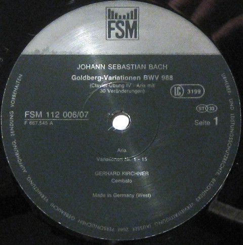 Johann Sebastian Bach , Gerhard Kirchner , Johann Kuhnau , Jörg Ewald Dähler - Goldberg-Variationen / Die Biblischen Historien | FSM (FSM 112 006/07) - 4