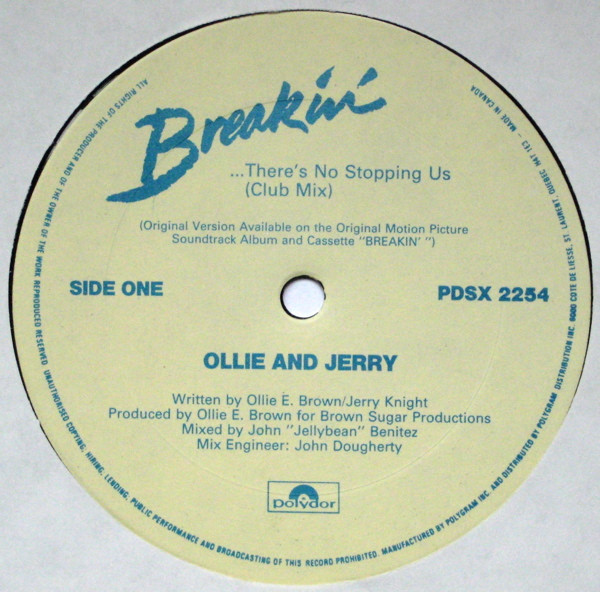 Ollie And Jerry - Breakin' ... There's No Stopping Us (Club Mix) (12") [Vinyl] | Polydor (PDSX 2254) - 2