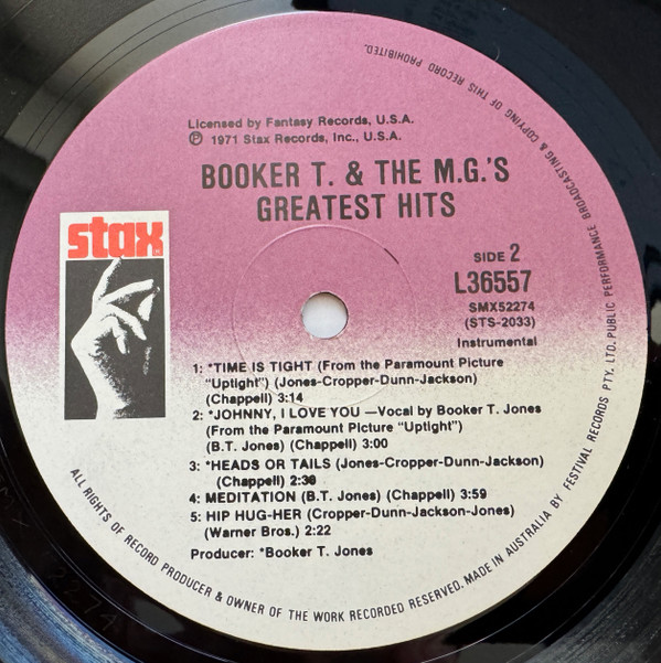 Booker T & The MG's - Greatest Hits | Stax (L 36557) - 3 Booker T & The MG's - Greatest Hits | Stax (L 36557) - 3
