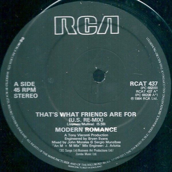 Modern Romance - That's What Friends Are For | RCA (RCAT 437) - 2 Modern Romance - That's What Friends Are For | RCA (RCAT 437) - 2
