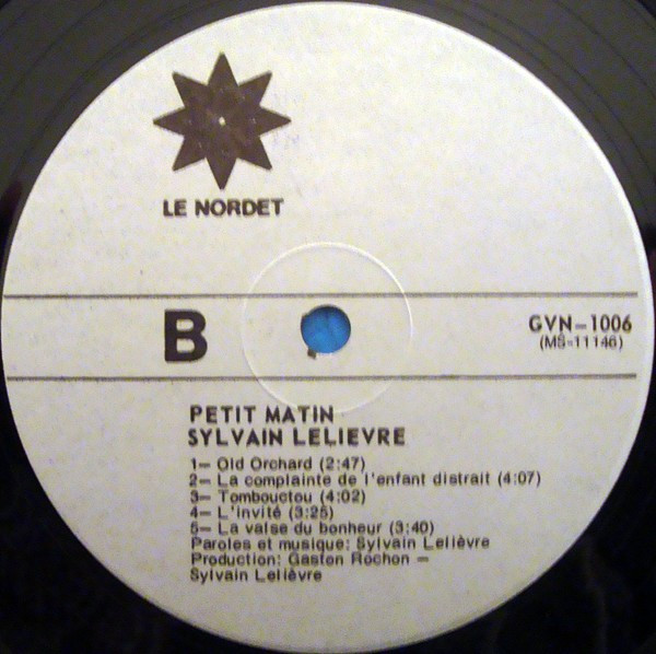 Sylvain Lelièvre - Petit Matin [Vinyl] | Le Nordet (GVN-1006) - 3