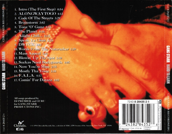 Gang Starr - Hard To Earn | Chrysalis (7243 8 28435 2 8) - 2