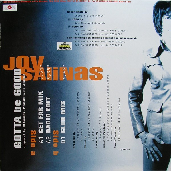 Joy Salinas - Gotta Be Good | One Thousand Records (OTR 09) - 2 Joy Salinas - Gotta Be Good | One Thousand Records (OTR 09) - 2