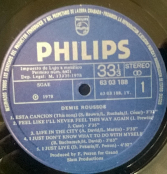 Demis Roussos - Demis Roussos | Philips (63 03 188) - 4