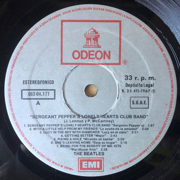 The Beatles - Sgt. Pepper's Lonely Hearts Club Band | Odeon (10 C 064-004.177) - 3 The Beatles - Sgt. Pepper's Lonely Hearts Club Band | Odeon (10 C 064-004.177) - 3