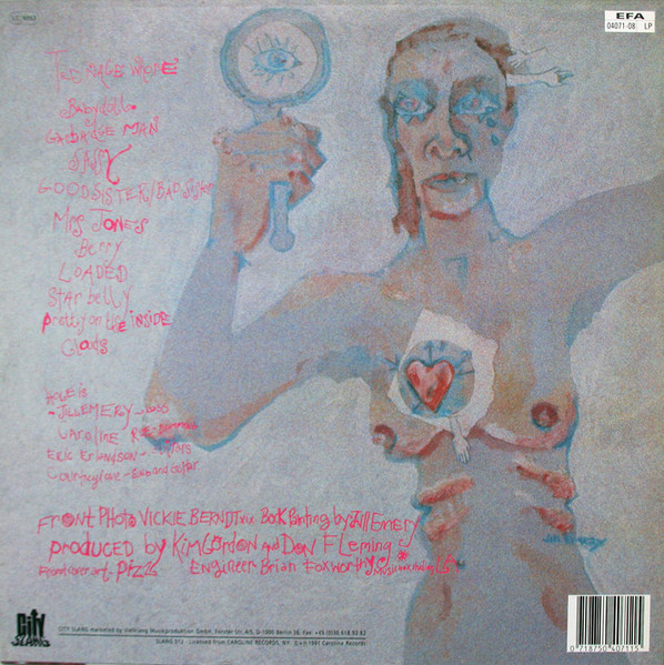 Hole - Pretty On The Inside LP | City Slang (SLANG 012) - 2 Hole - Pretty On The Inside LP | City Slang (SLANG 012) - 2