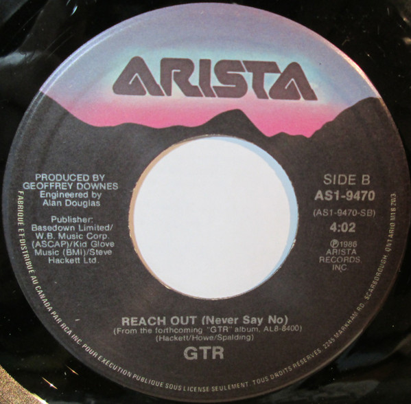 GTR - When The Heart Rules The Mind (7") [Vinyl] | Arista (AS1-9470) - 4